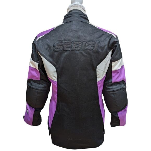 Sedici Federico Armored Performance Motorcycle Jacket Purple/Black/White Sz S/M - Picture 2 of 11
